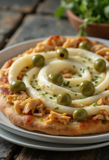 Pizza de Frango com Catupiry csirkemellel és krémsajttal