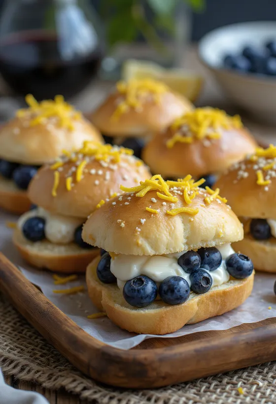Áfonyás és mascarponés bao bun tálalva