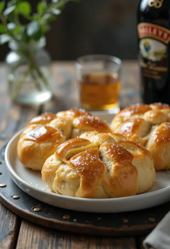 Baileys-es édes focaccia tálalva