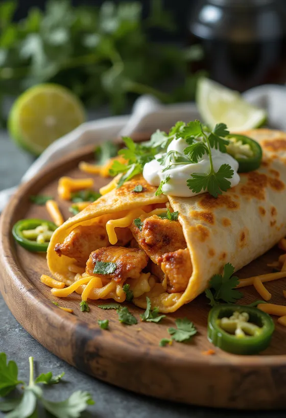 Dél-amerikai csípős csirkés wrap jalapeño paprikával