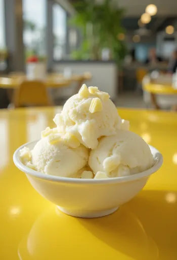 Fehér csokoládés sorbet házi készítésű krémes desszert