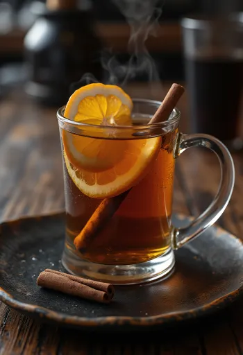Fűszeres forró cider frissen tálalva