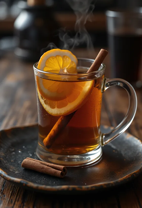 Fűszeres forró cider frissen tálalva