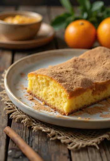 Narancsos-fahéjas torta szeletekkel