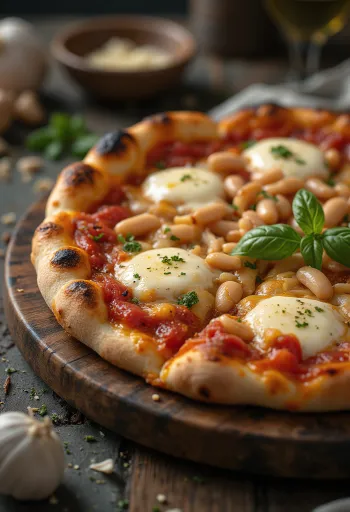 Pizza ai Fagioli babbal és sajttal