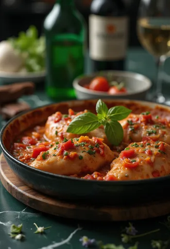 Pollo alla Cacciatora tálalva friss kenyérrel
