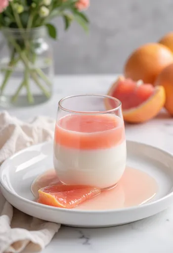 Grapefruitos panna cotta pohárban