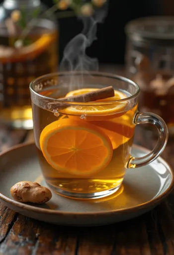 Narancsos-gyömbéres tea csészében