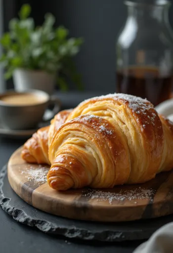 Frissen sült óriás croissant