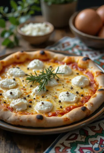 Pizza Bianca con Gorgonzola olasz sajtokkal és rozmaringgal