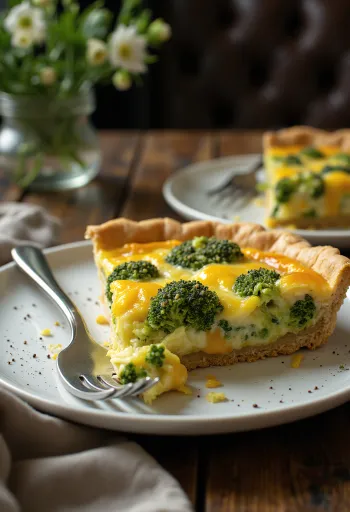 Sütőporos teljes kiőrlésű tésztás quiche szeletekre vágva