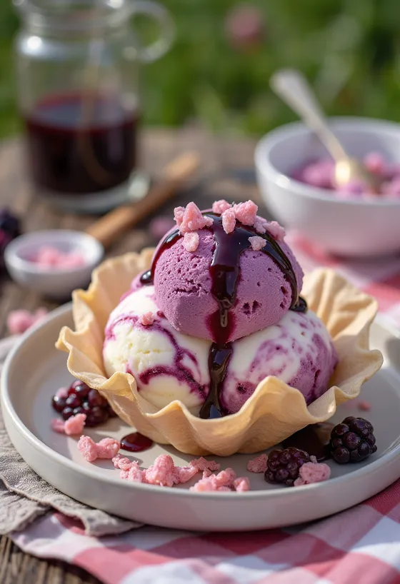 Cornetto Erdőgyümölcs jégkrémkúp gyümölcsszósszal
