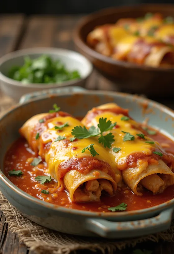 Enchilada csirkével és sajttal