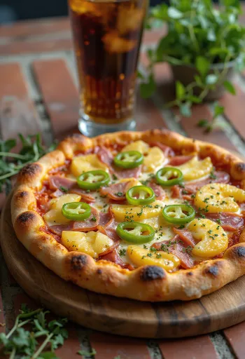 Jalapeño-s Hawaii pizza tálalva