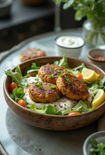 Kebab Saláta grillezett hússal, friss zöldségekkel és joghurtos öntettel