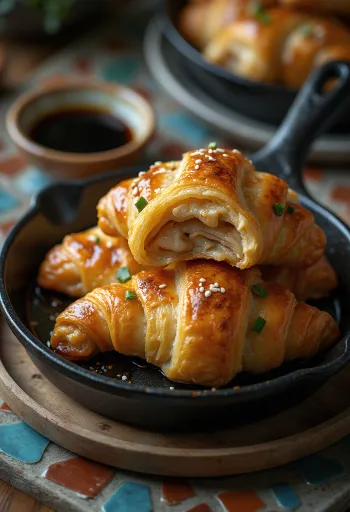 Kínai ötfűszeres croissant tálalva