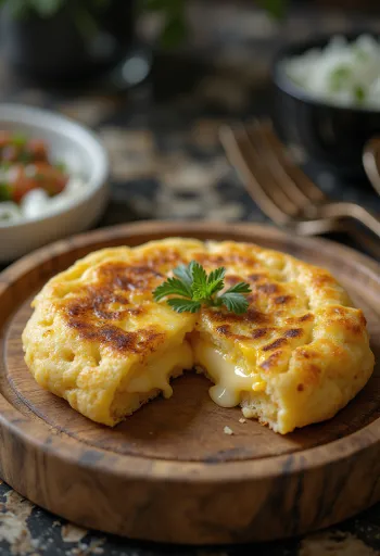 Klasszikus Arepa koreai stílusú étel tálalva