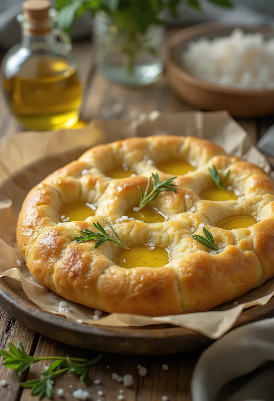Paleo diétás focaccia tálalva