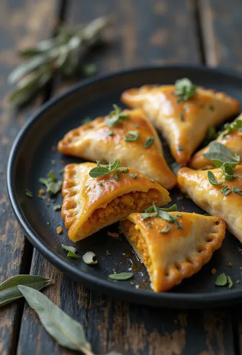 Sütőtökös-zsályás empanada aranybarnára sütve
