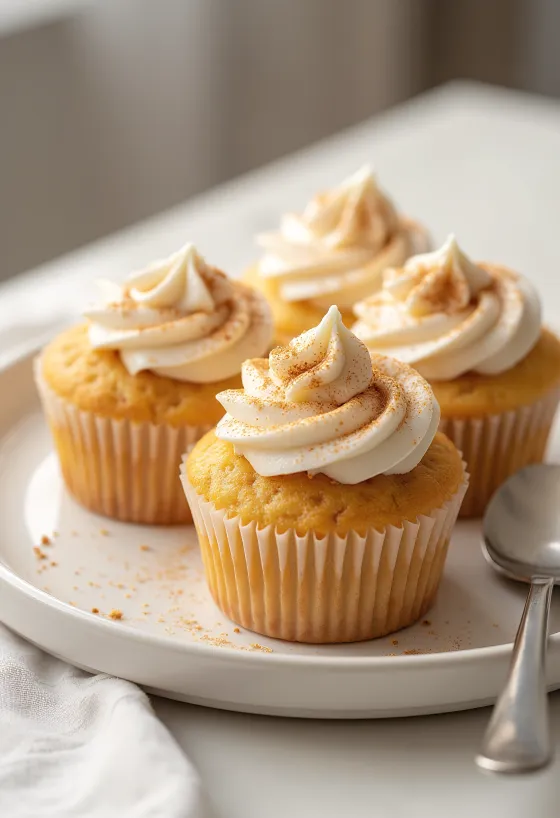 Churro cupcake, fahéjas cukorral díszítve