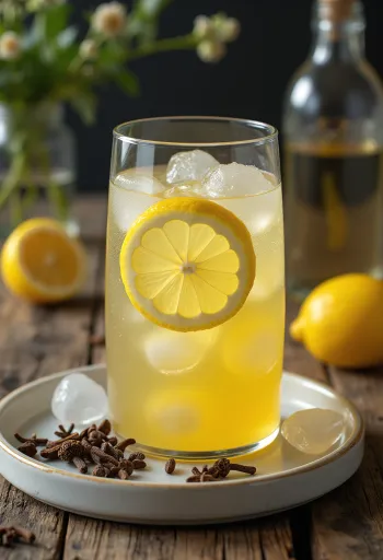 Citromos-szegfűszeges punch pohárban
