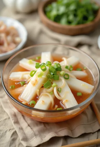 Dongchimi, víz alapú koreai retek kimchi friss zöldségekkel