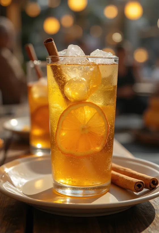 Narancsos-mézes cider pohárban