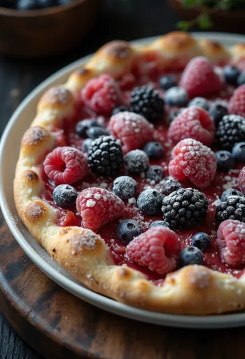 Pizza ai Frutti di Bosco friss erdei gyümölcsökkel