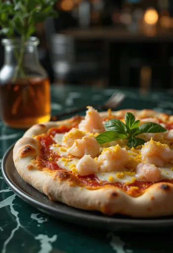 Rákos pizza mozzarellával és petrezselyemmel