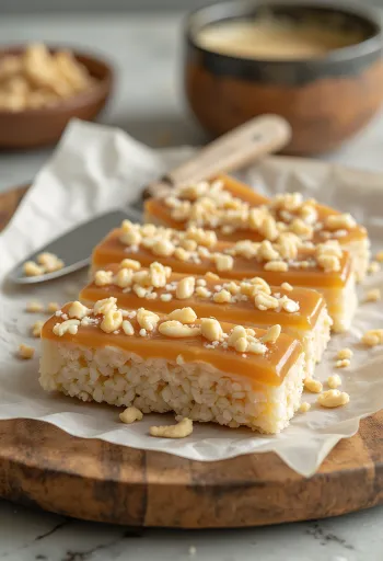 Chikki puffasztott rizzsel és pörkölt földimogyoróval, karamellizált cukorral