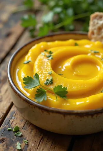 Currys mangós tahini szósz tálalva