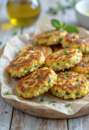 Kolokithokeftedes sült változatban, zöldséges fasírt friss fűszerekkel