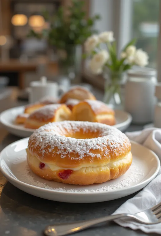 Krapfen osztrák fánk lekvárral töltve