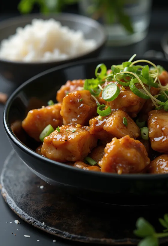 Peking csirke tálalva