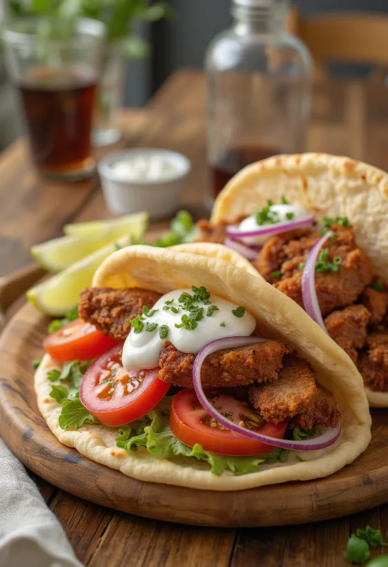 Pork Gyros, görög sertéshús pita tzatziki szósszal