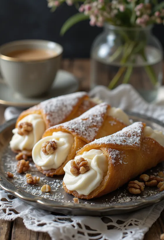 Rumos-diós cannoli tálalva