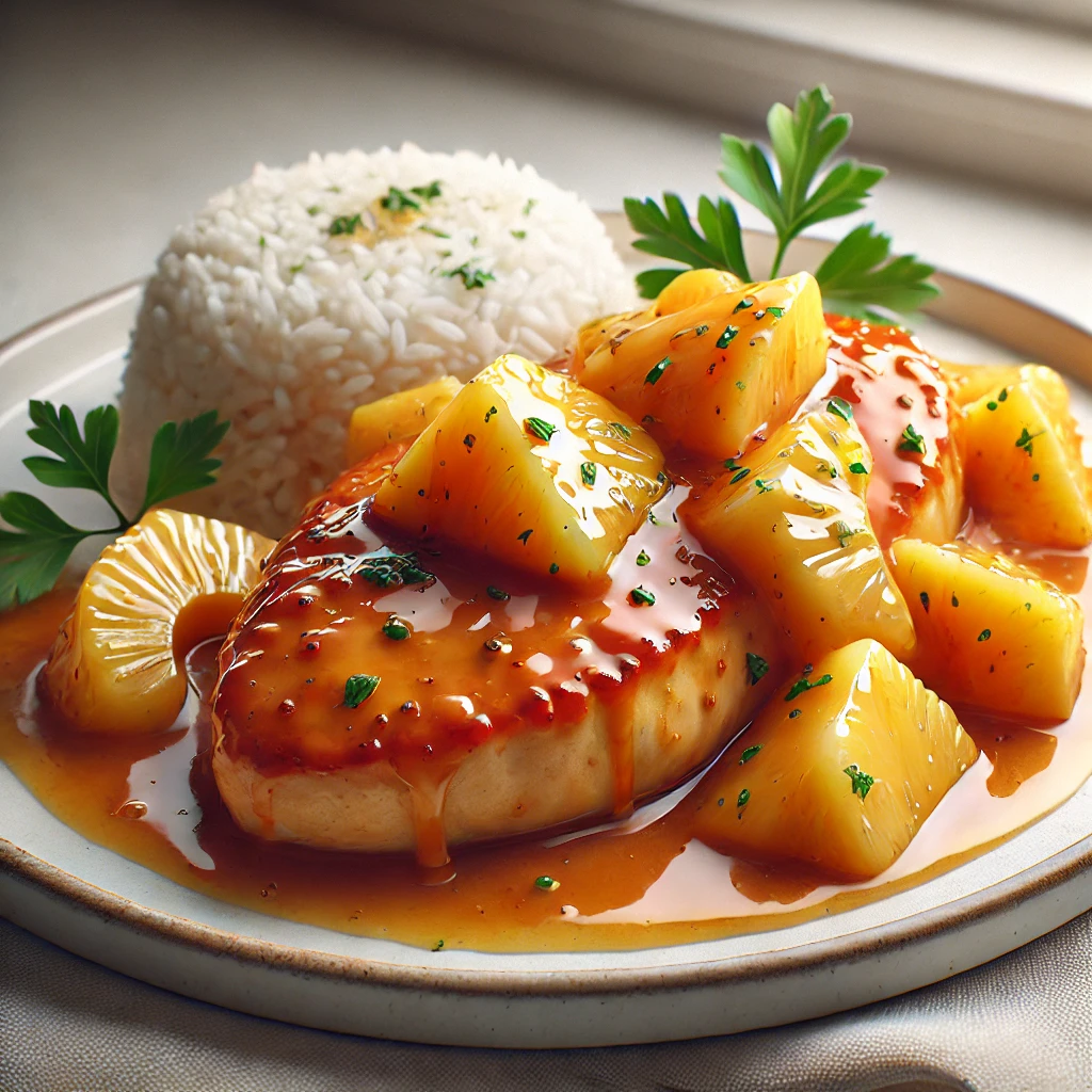 Ananászos csirkemell recept képe