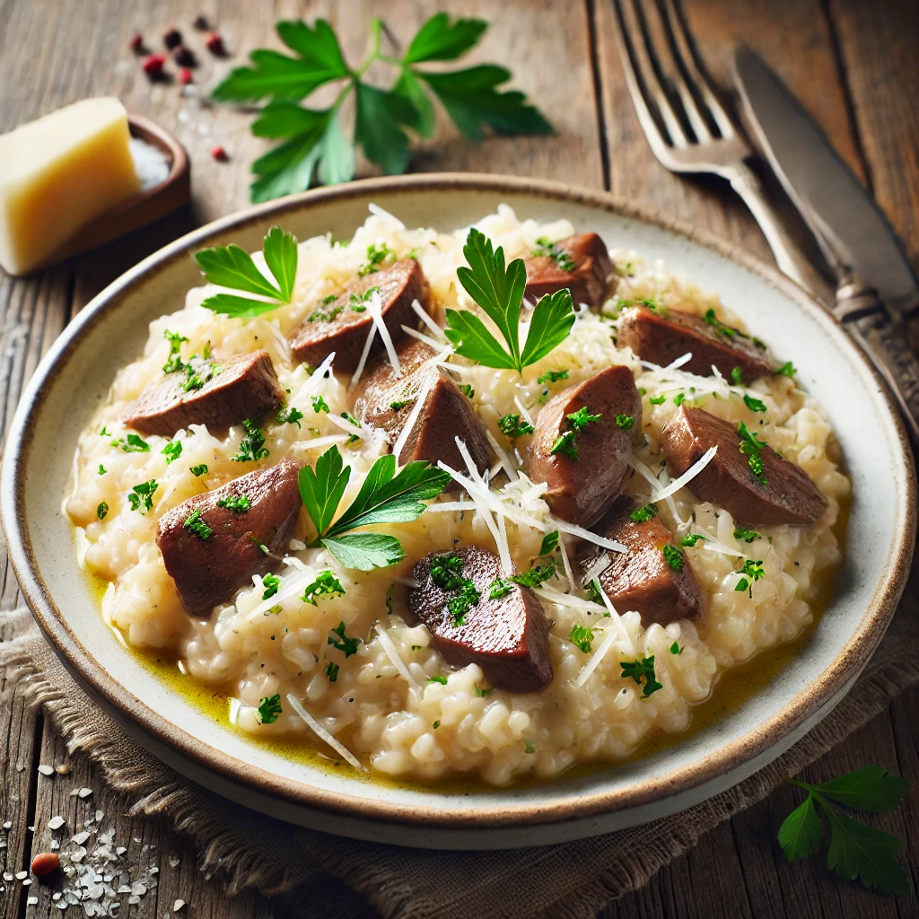 Krémes és gazdag ízvilágú csirkemáj rizottó recept