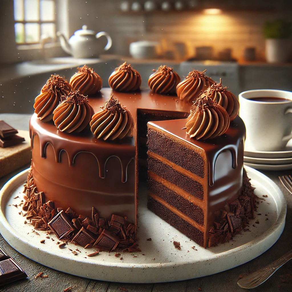 Gazdag és puha csokoládé torta házilag