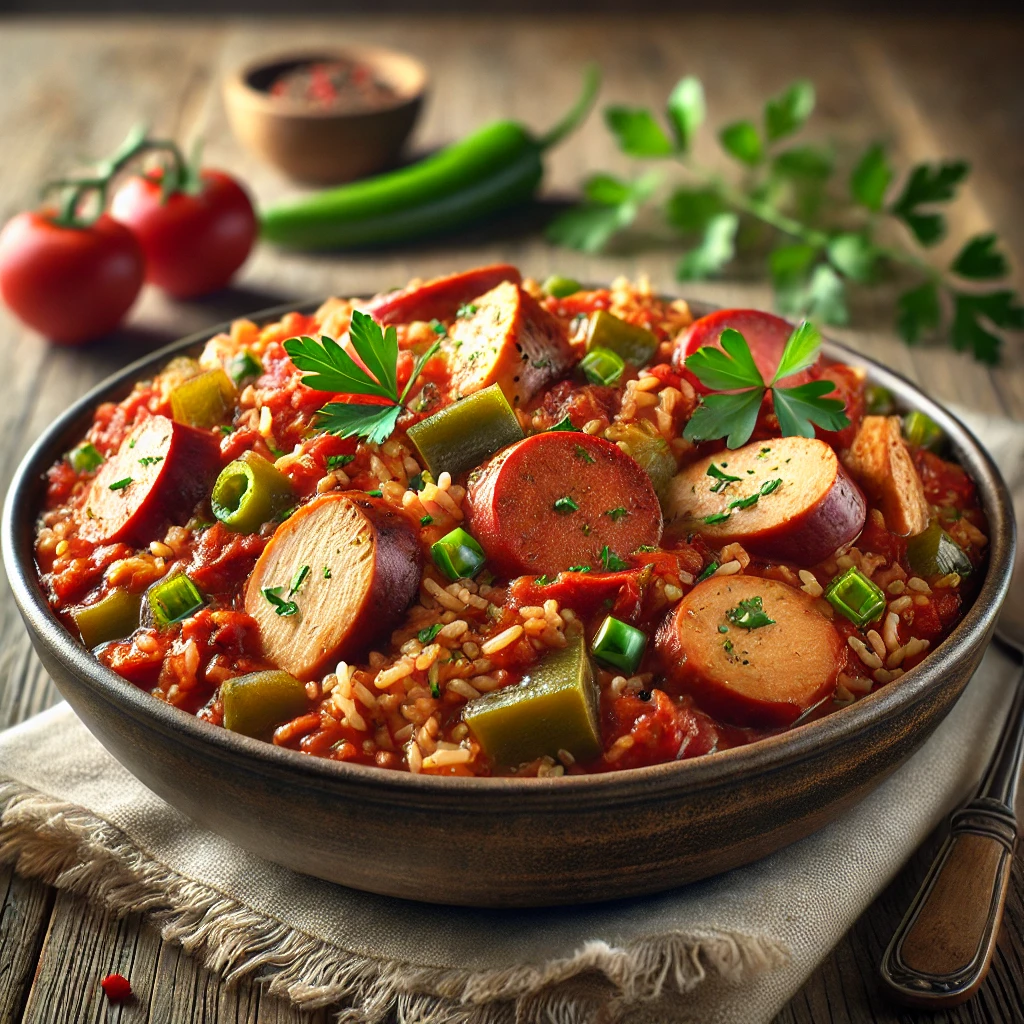 Egyszerű és ízletes jambalaya csirkével recept