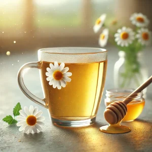 Frissítő és nyugtató kamilla tea mézzel