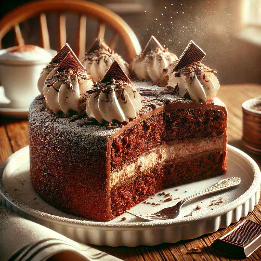 Gazdag ízvilágú torta kávéval és rummal