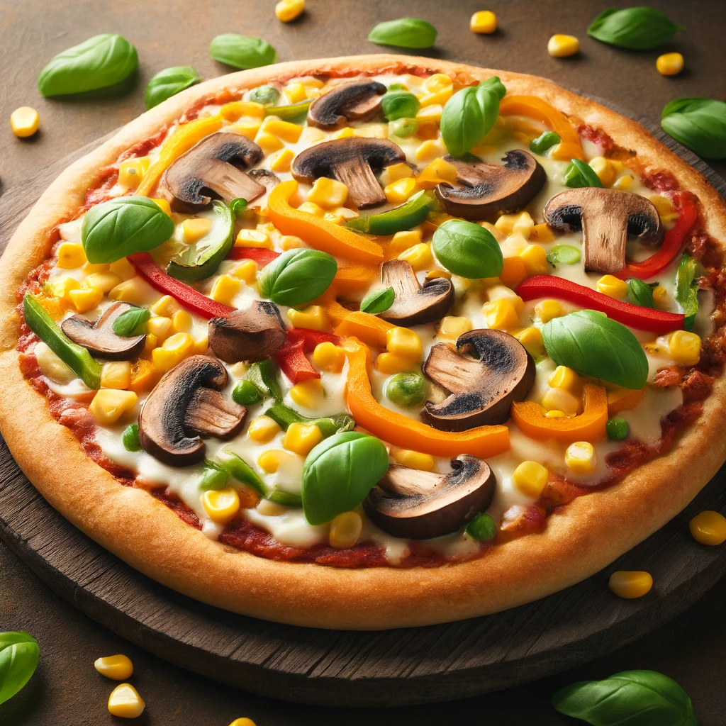 Könnyű és finom vegán pizza zöldséges feltétekkel