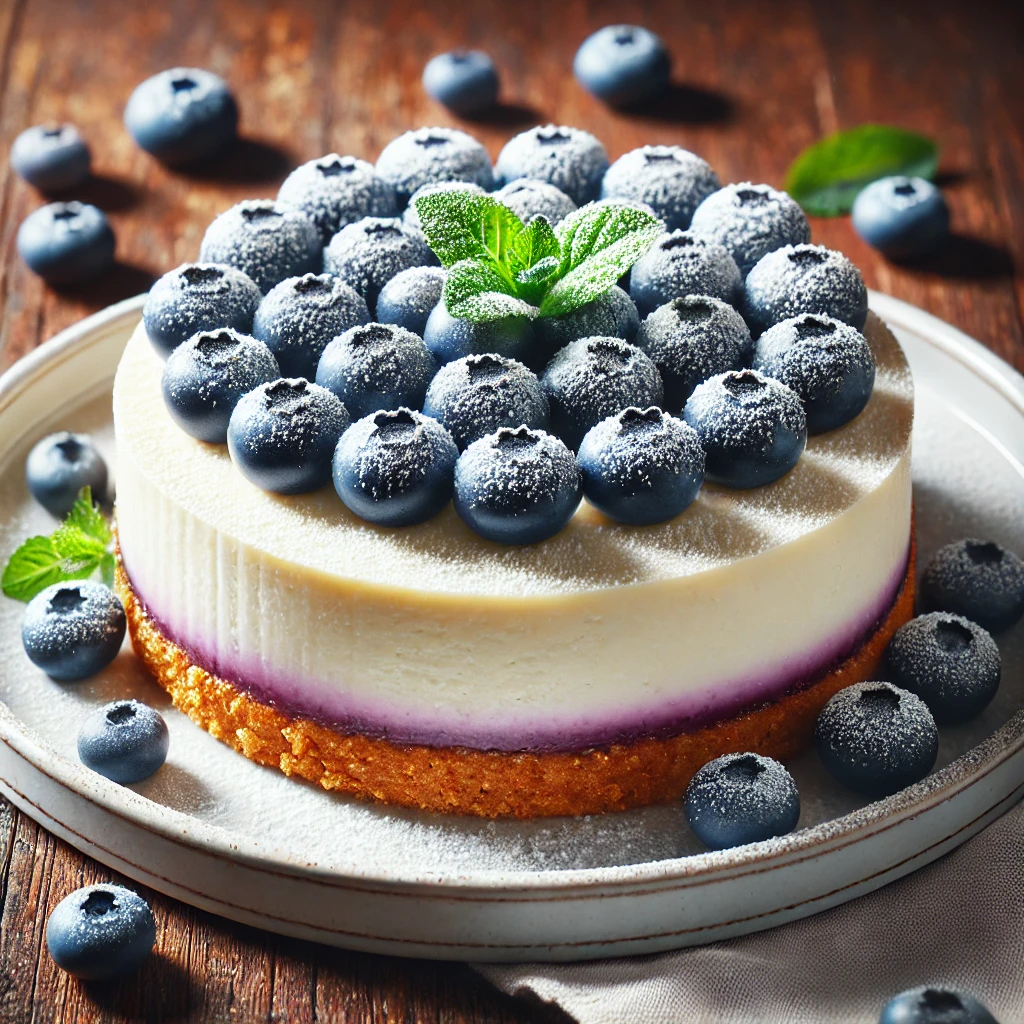 Krémes és könnyed áfonyás sajttorta otthon elkészítve