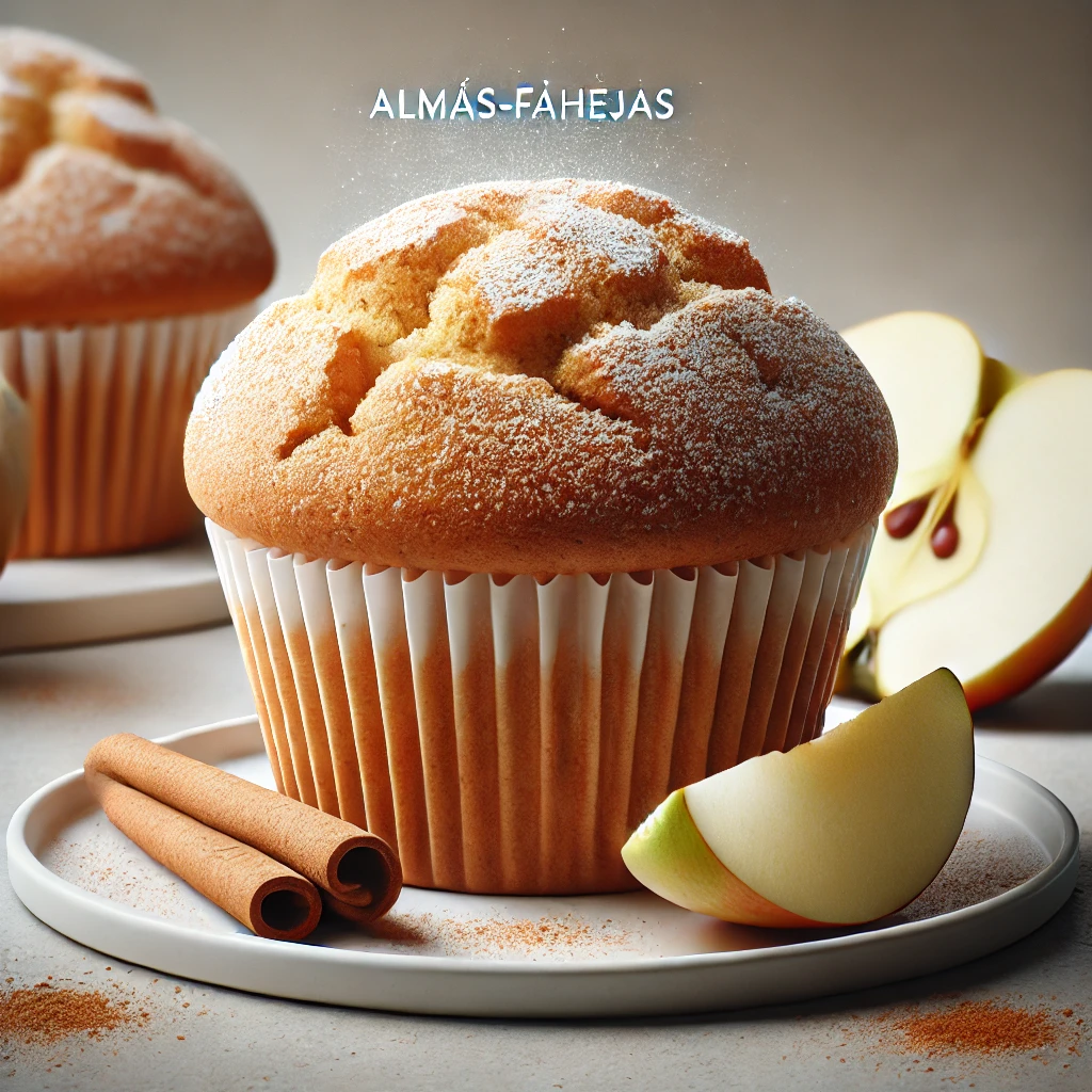 Egyszerű és ízletes muffin almával és fahéjjal