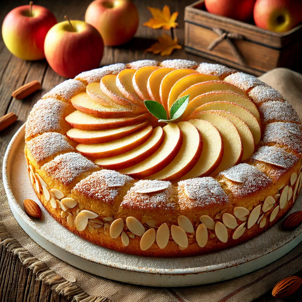 Fahéjas és mandulás almás torta recept