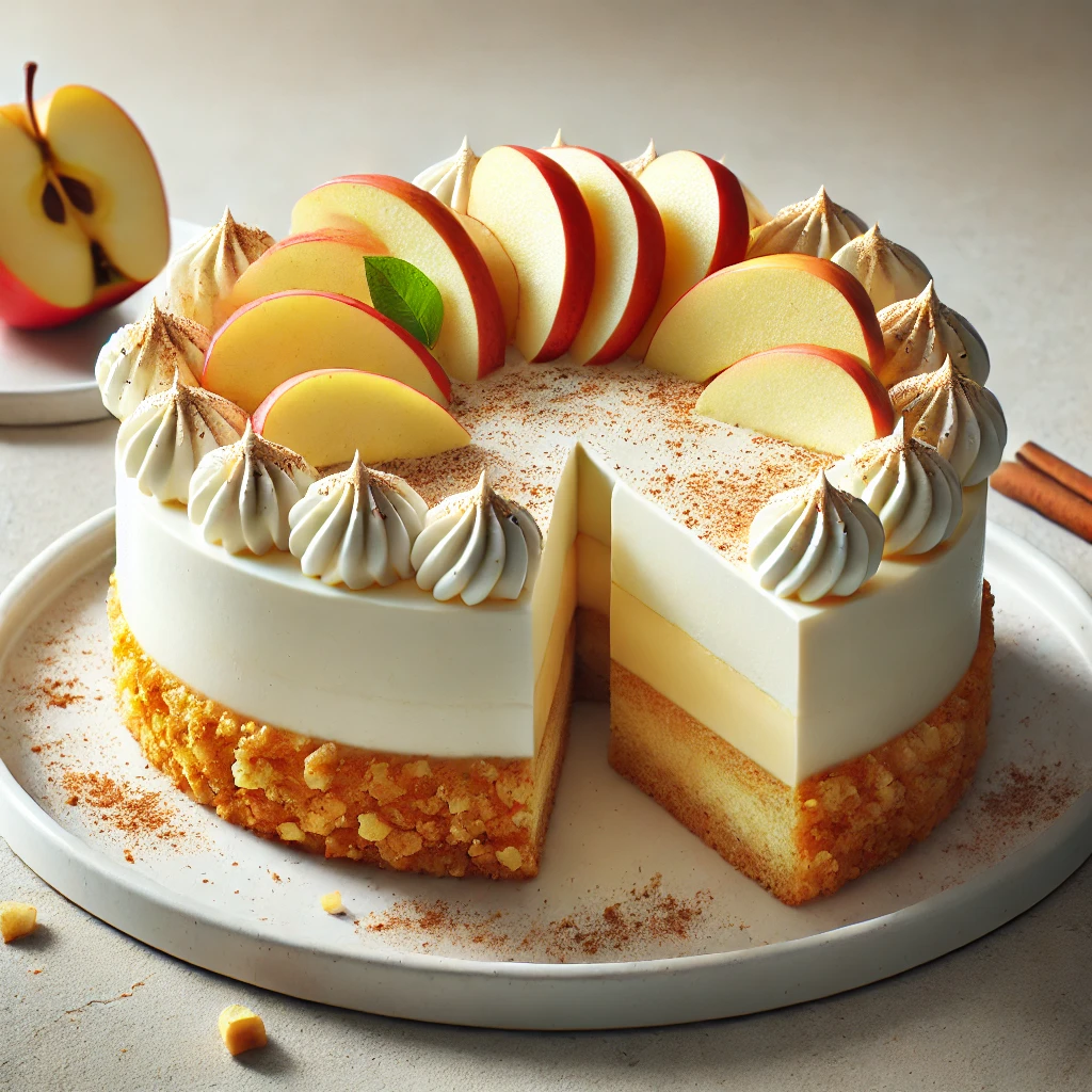 Krémes és frissítő almás mascarpone torta