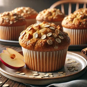 Puha és illatos muffin almával és zabpehellyel