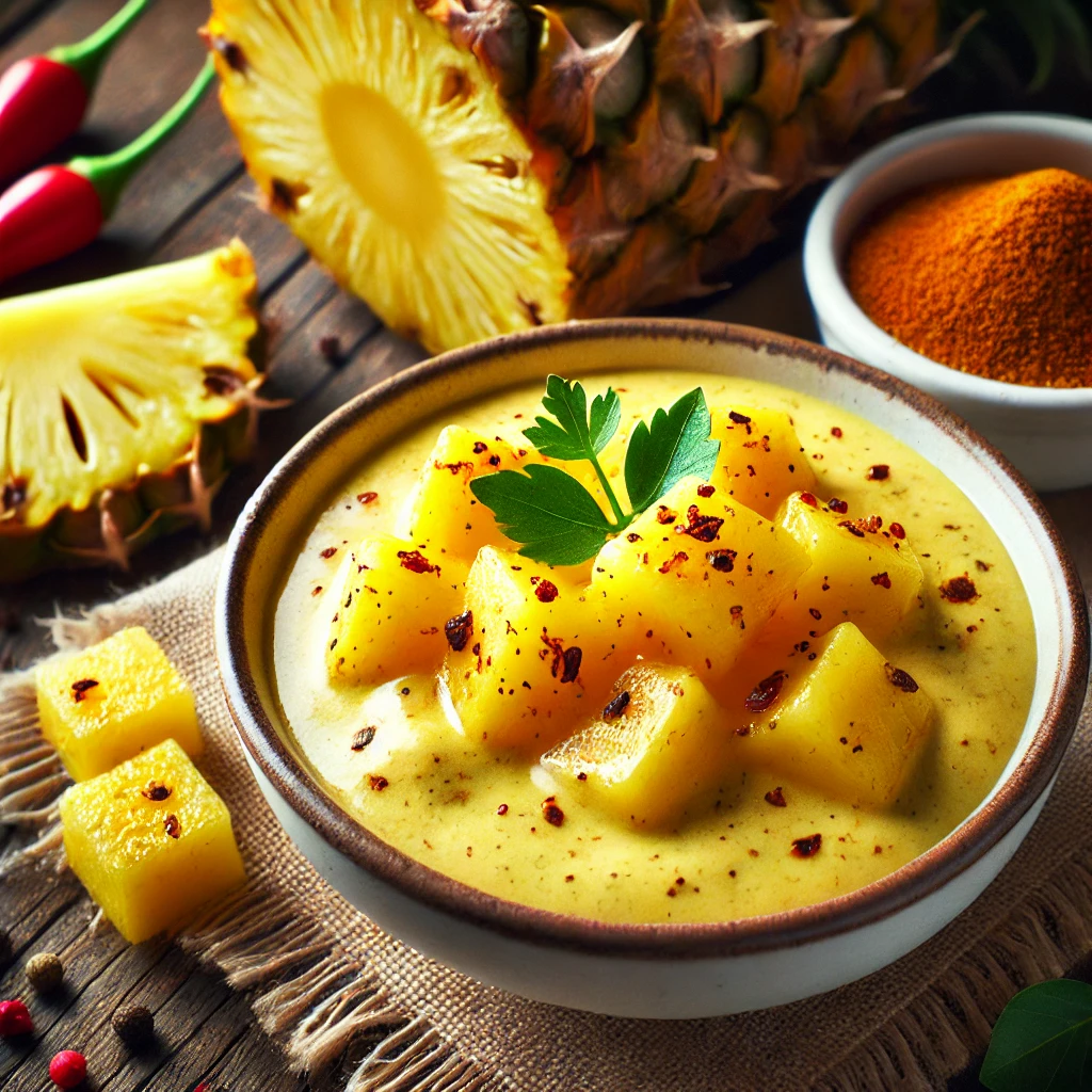Egzotikus és ízletes ananászos curry szósz