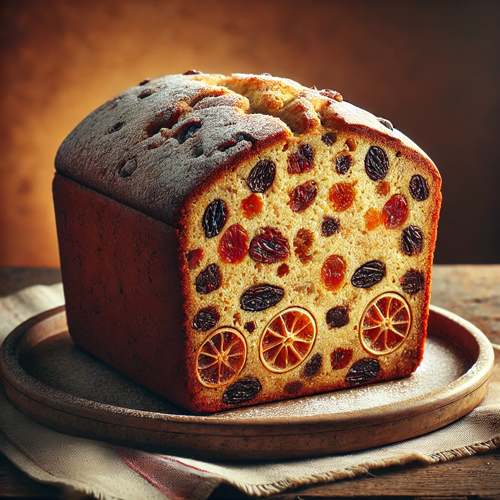 Aszalt gyümölcsös és citrusos angol torta recept